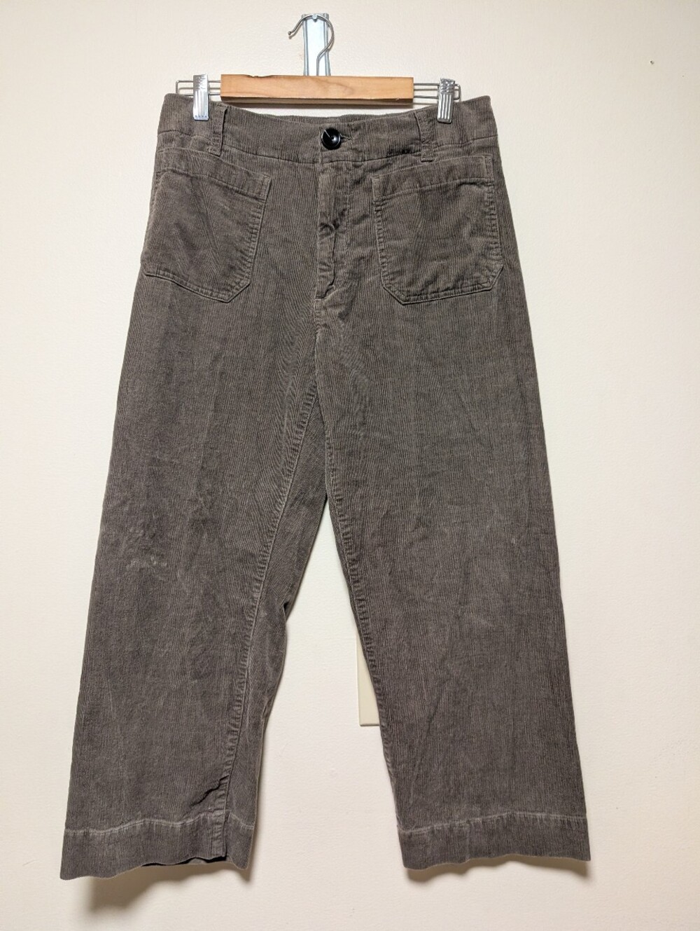 Quince Olive Green Corduroy Wide Leg Pants Size 10